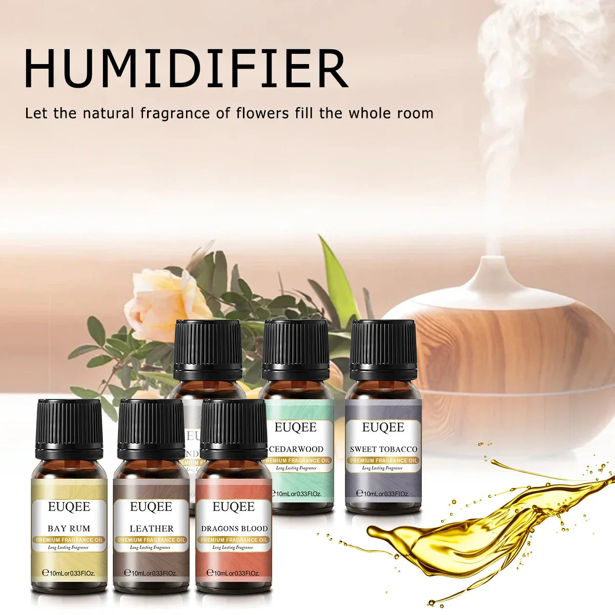 EUQEE 6pcs/set Fragrance Oil Gift Kit For Diffuser