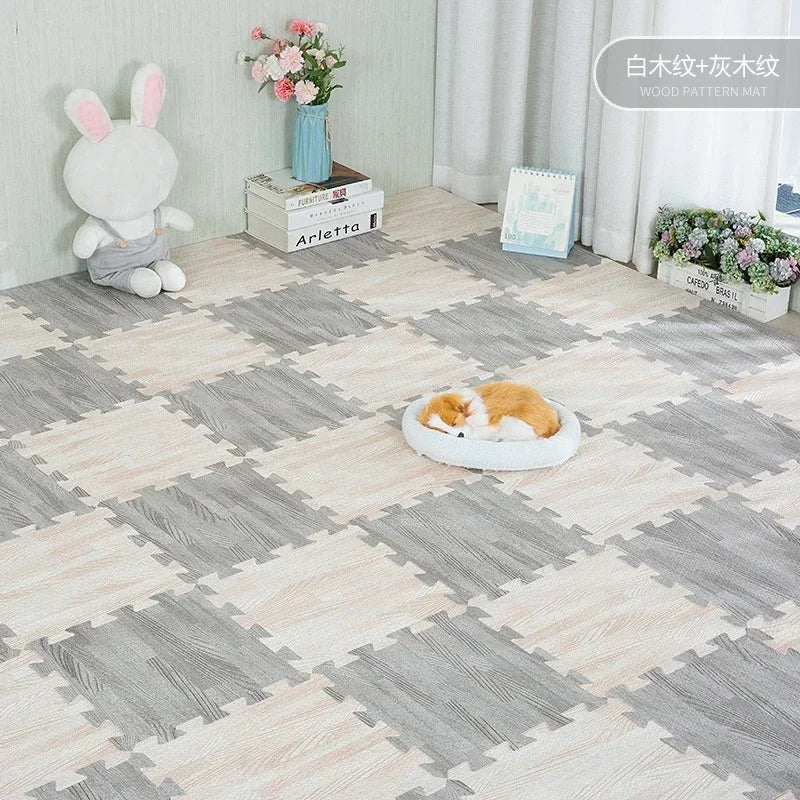 EVA Foam Floor Mat Interlocking Puzzle Tile Wooden
