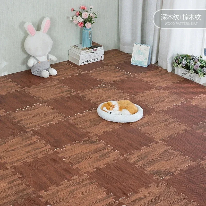 EVA Foam Floor Mat Interlocking Puzzle Tile Wooden