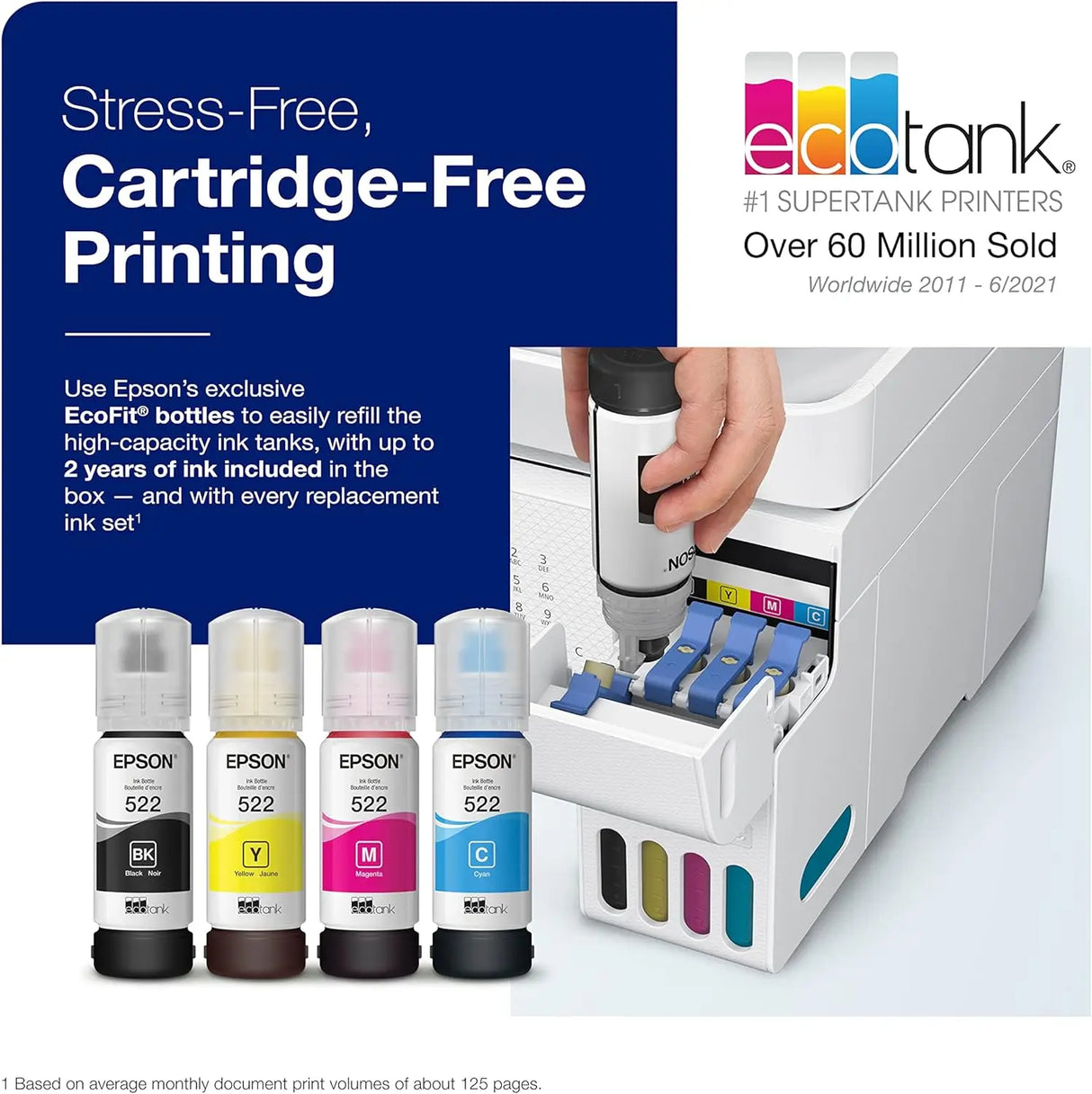 EcoTank ET-4800 Wireless All-in-One Cartridge-Free Supertank Printer