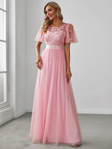 Elegant Evening Dresses Sequin Print Maxi Long with