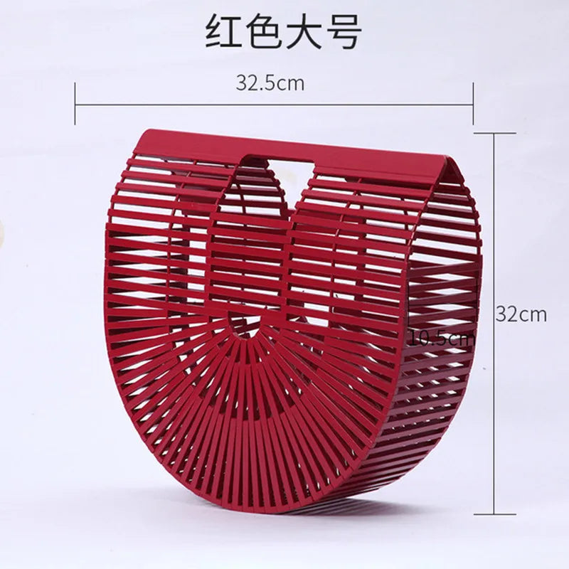 Elegant Female Weave Tote bag 2022 Fashion Women's