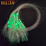 Elllv 50pcs 6# -28# Pre Tied Flash Fish