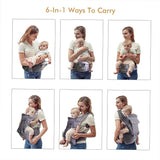 Ergonomic Baby Carrier Wrap Newborn to Toddler,Hip Seat