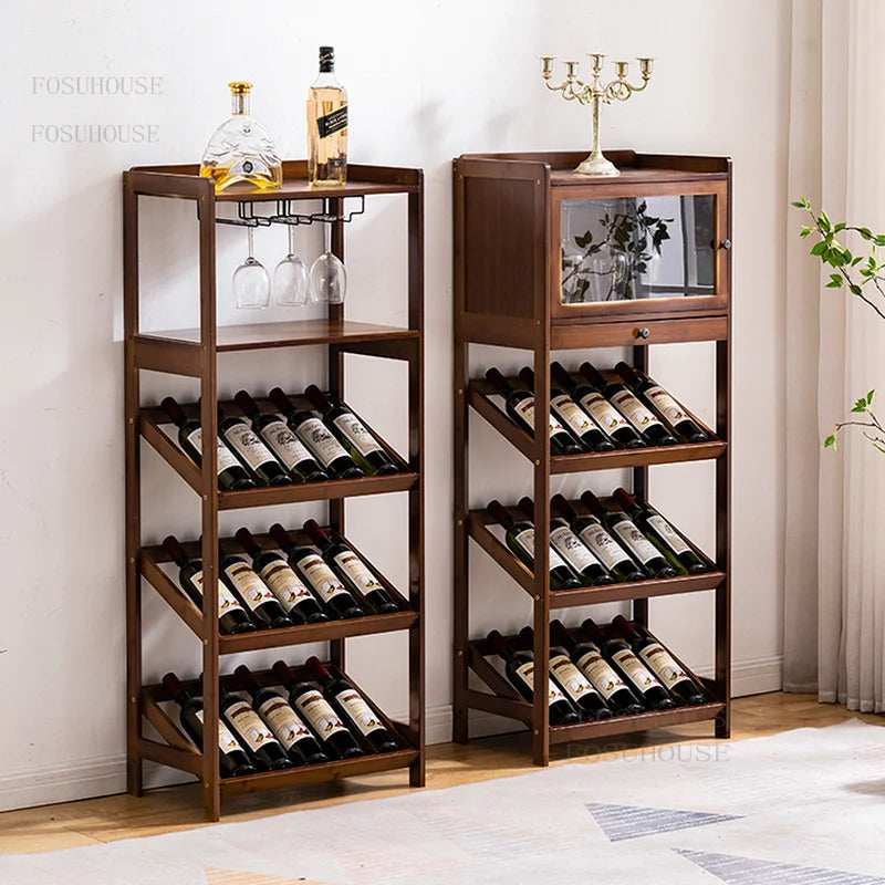 European Floor Bar Cabinet Wine Rack Hotel Restaurant