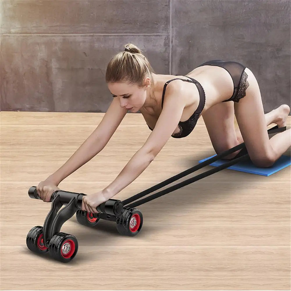 Exercise Abdominal Roller with Pull Rope, Fitness Resistance