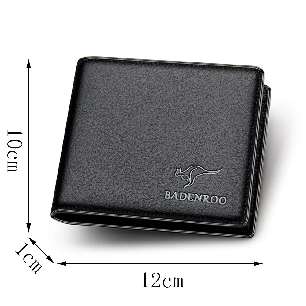 Exquisite Cowhide Genuine Leather Men’s Wallets Waterproof Credit Business Card Holder Male Passport Cover Short Fold Purses