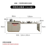 Extendable Modern Dining Table Nordic Luxury Tea Groceries