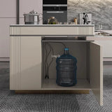 Extendable Modern Dining Table Nordic Luxury Tea Groceries
