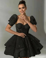 FDHAOLU Short Evening Dress Sweetheart ALine Mini Wedding