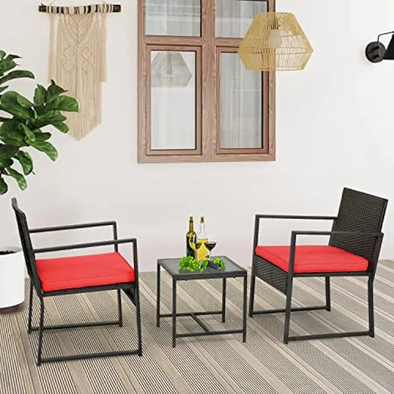 FDW Patio Furniture Sets 3 Piece Outdoor Bistro