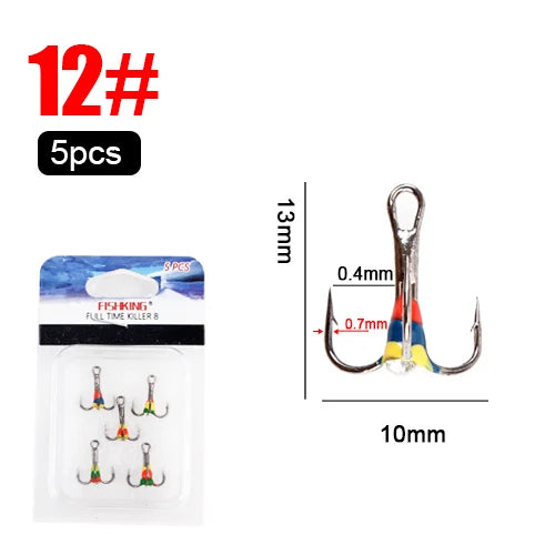 FISH KING 5pcs/pack High Carbon Steel Winter ice