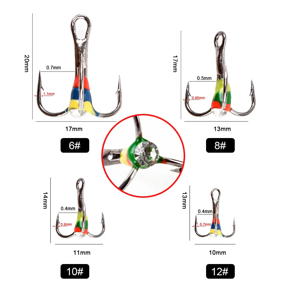 FISH KING 5pcs/pack High Carbon Steel Winter ice