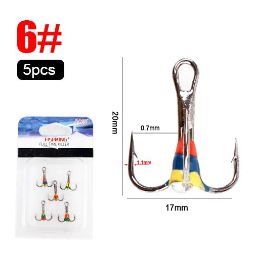 FISH KING 5pcs/pack High Carbon Steel Winter ice