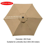 Fabric Garden Parasol Canopy Replacement Cover for 2m