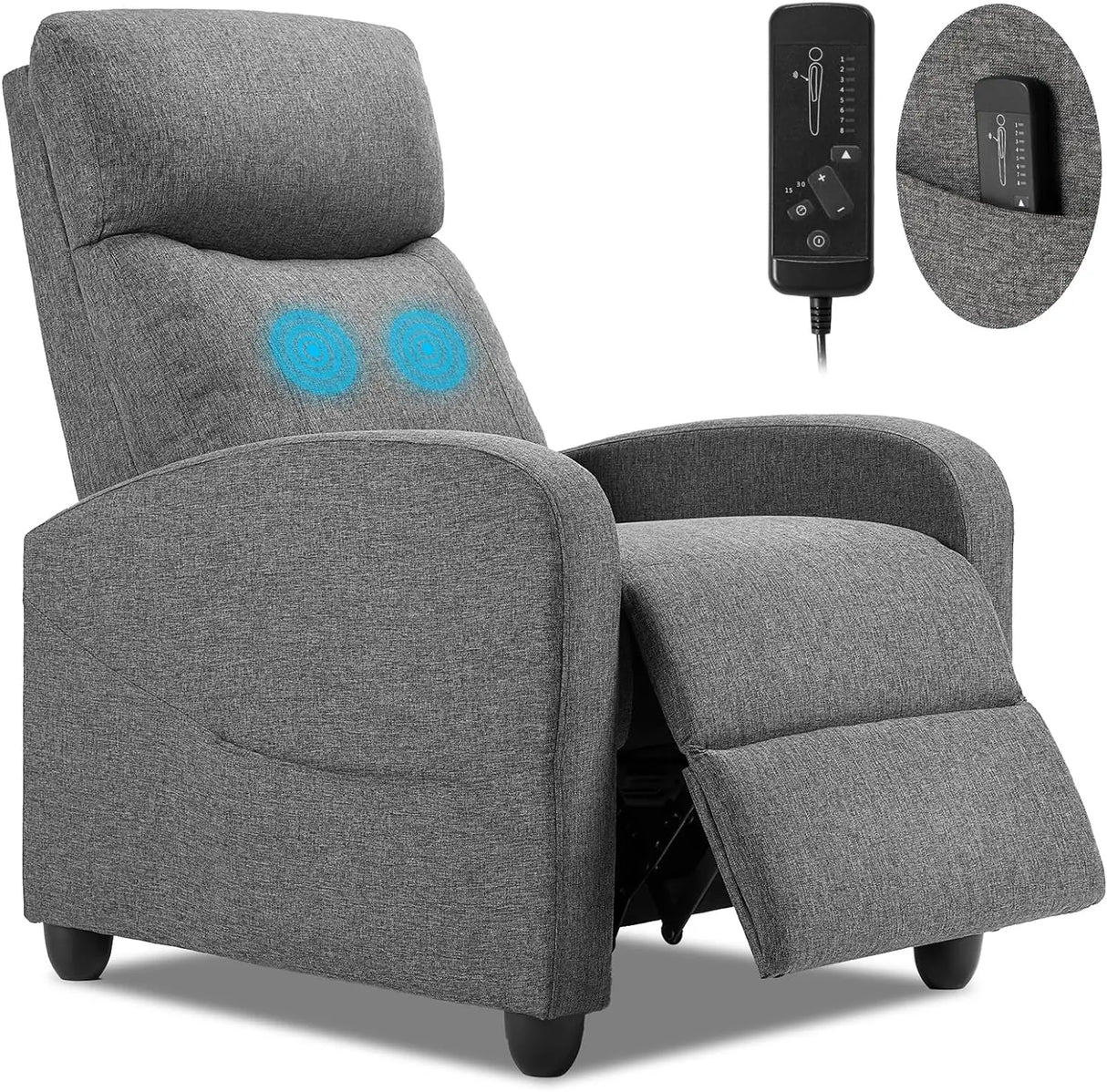 Fabric Recliner Sofa Adjustable Home Theater Seating Lounge