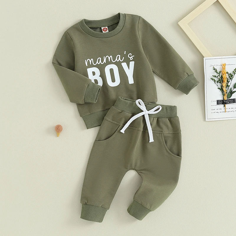 Fall Casual Baby Boys Outfits Newborn Clothes Letter