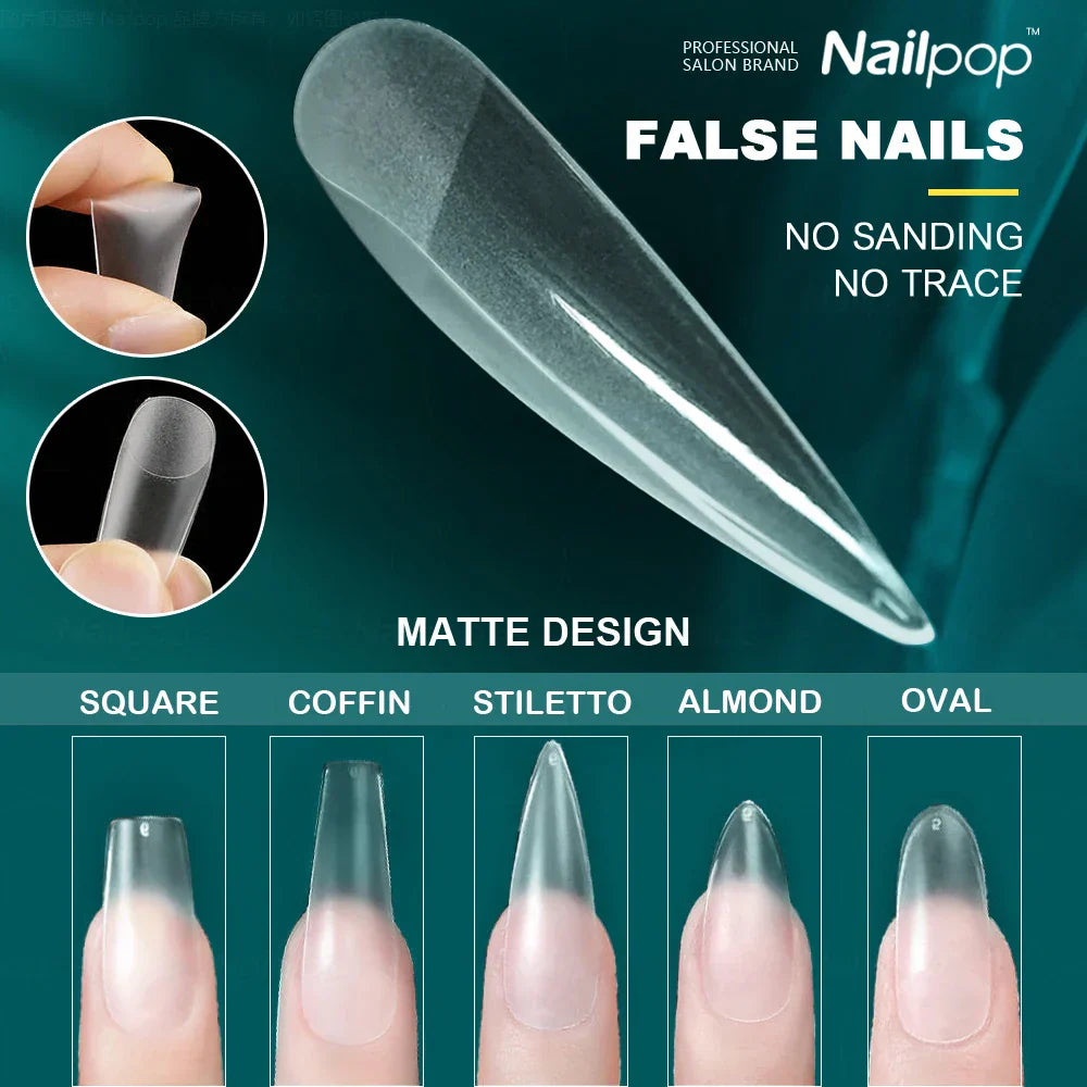 False Nails New Matte Tips Fake Nail Capsule