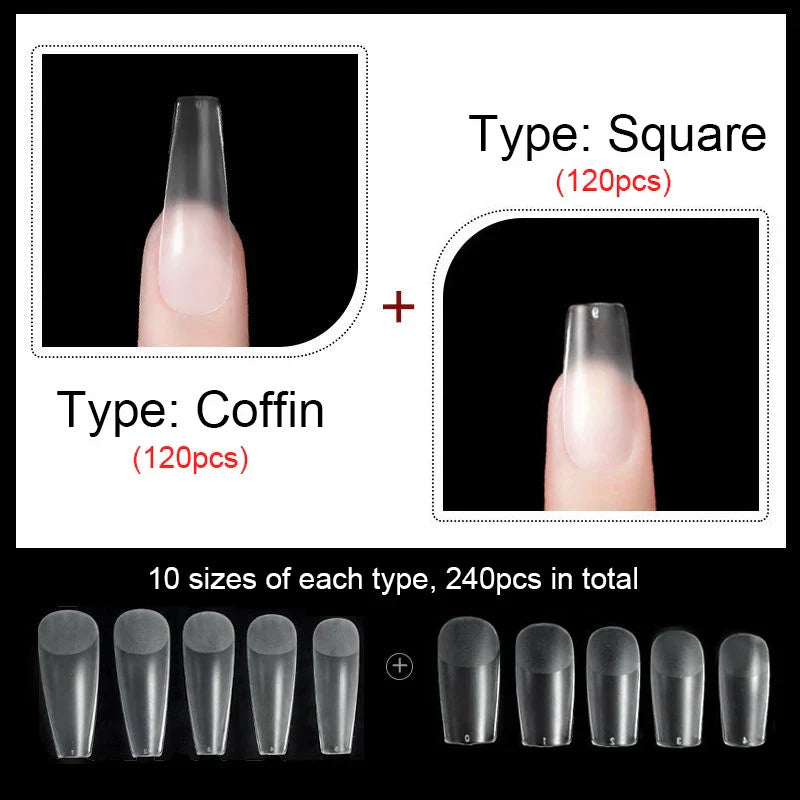 False Nails New Matte Tips Fake Nail Capsule