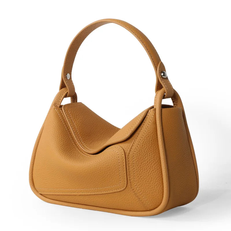 Famicare Women Handbag Cowhide Real Leather Small Lady