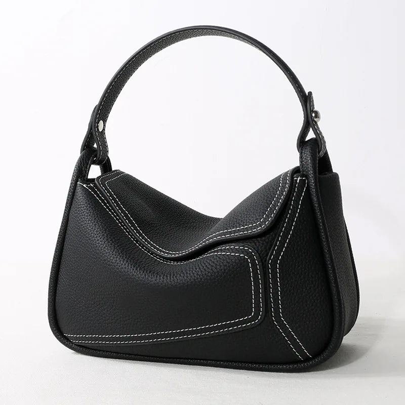 Famicare Women Handbag Cowhide Real Leather Small Lady