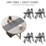 Fashion Folding Dining Table Furniture Multifunctional Round Movable