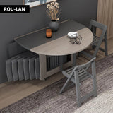 Fashion Folding Dining Table Furniture Multifunctional Round Movable