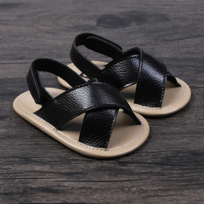 Fashion PU Leather Baby Boys Girls Shoes Summer