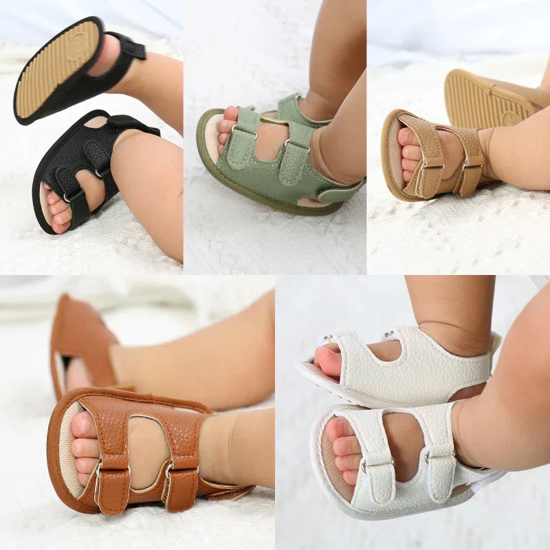 Fashion PU Leather Baby Boys Girls Shoes Summer