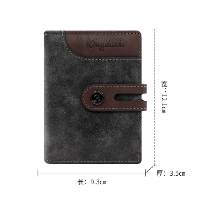 Fashion PU Leather Mens Wallet Fold Thin s Credit Card Holder Youth Student Coin Purse Standard For Men