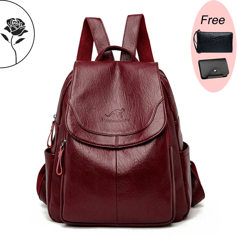Fashion Women Backpack Luxury Designer Ladies Antitheft Backpack