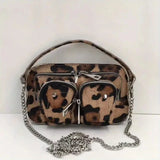 Fashion Women Handbag Leopard Leather Shoulder Bags Female