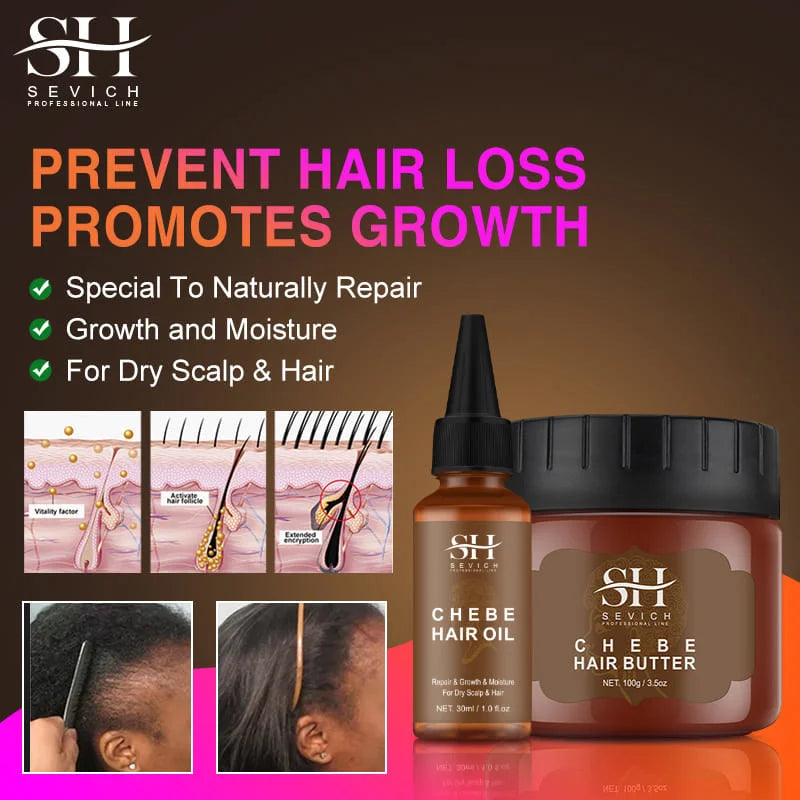 Fast Hair Growth Set Chebe Oil Traction Alopecia