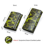 Female Coin Purse Genuine Leather Long Women Wallet Serpentine Design Phone Purses For Ladies Cardholder Clutch Money Bag