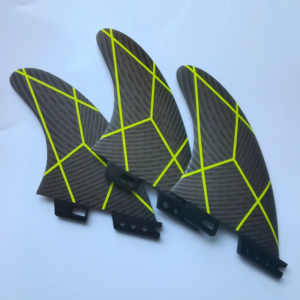 Fiberglass Surf Fins Thrusters Tri set Paddle Board