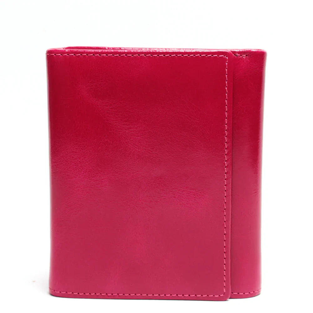 First Layer Of Leather Wallet Female Oil Wax Ladies Retro Multi-Folding Clutch Bag Change Multi-Function