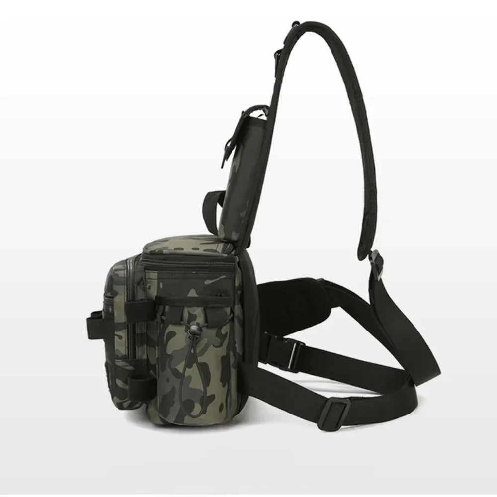 Fishing Shoulder Bag Multifunctional Fishing Waist Pack 600D