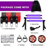 Fitness Pilates Bar Kit Resistance Bands with Ab