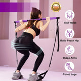 Fitness Pilates Bar Kit Resistance Bands with Ab