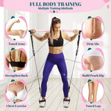 Fitness Yoga Pilates Bar Kit with Resistance Bands
