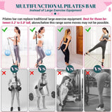 Fitness Yoga Pilates Bar Kit with Resistance Bands