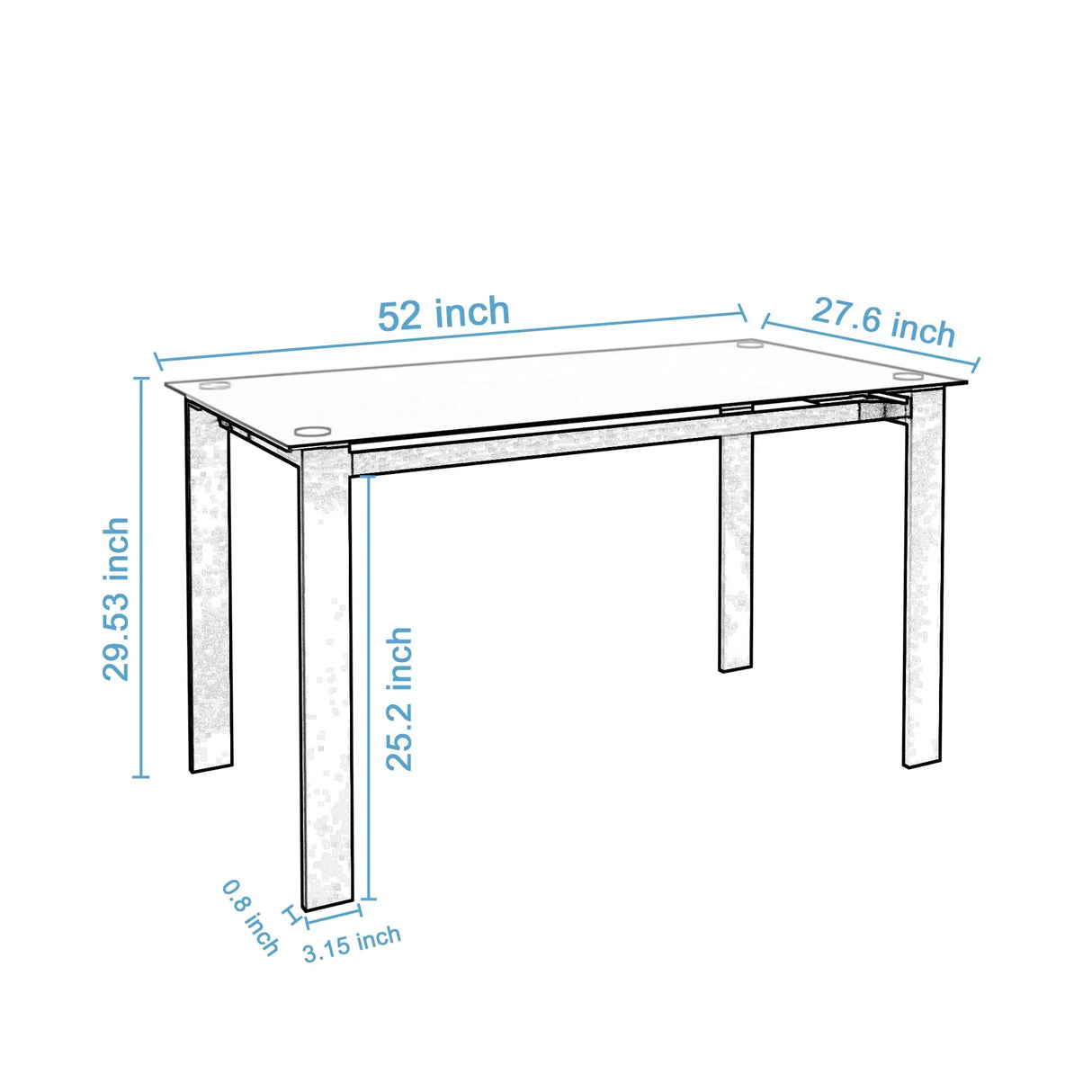 [Flash Sale]7-Piece Dining Table Chair Set 1 Glass