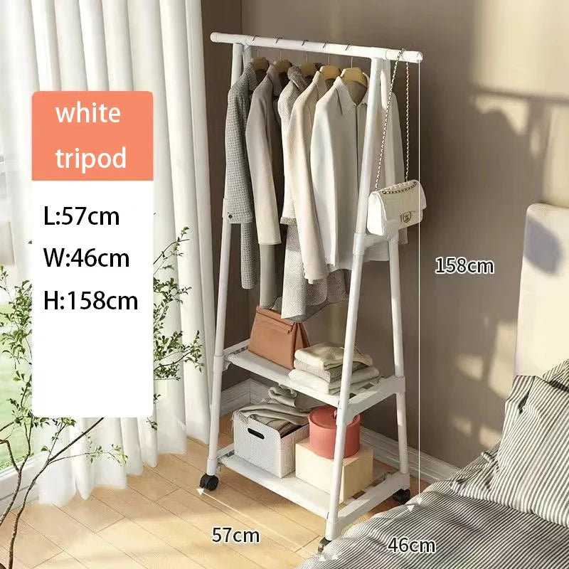 Floor Clothes Rack Standing Hangers Wooden Hanger