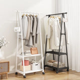 Floor Clothes Rack Standing Hangers Wooden Hanger