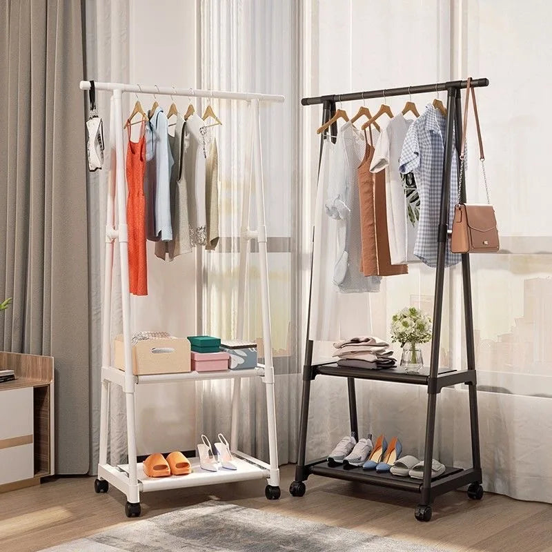 Floor Clothes Rack Standing Hangers Wooden Hanger