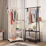 Floor Clothes Rack Standing Hangers Wooden Hanger