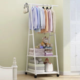 Floor Clothes Rack Standing Hangers Wooden Hanger