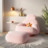 Fluffy White Living Room Chair Modern Cute Floor