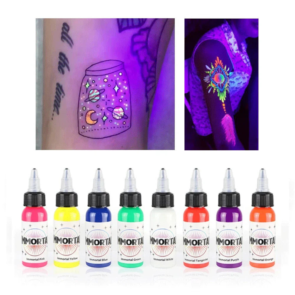Fluorescent Tattoo Pigment 8 Colors Purple Light Professional