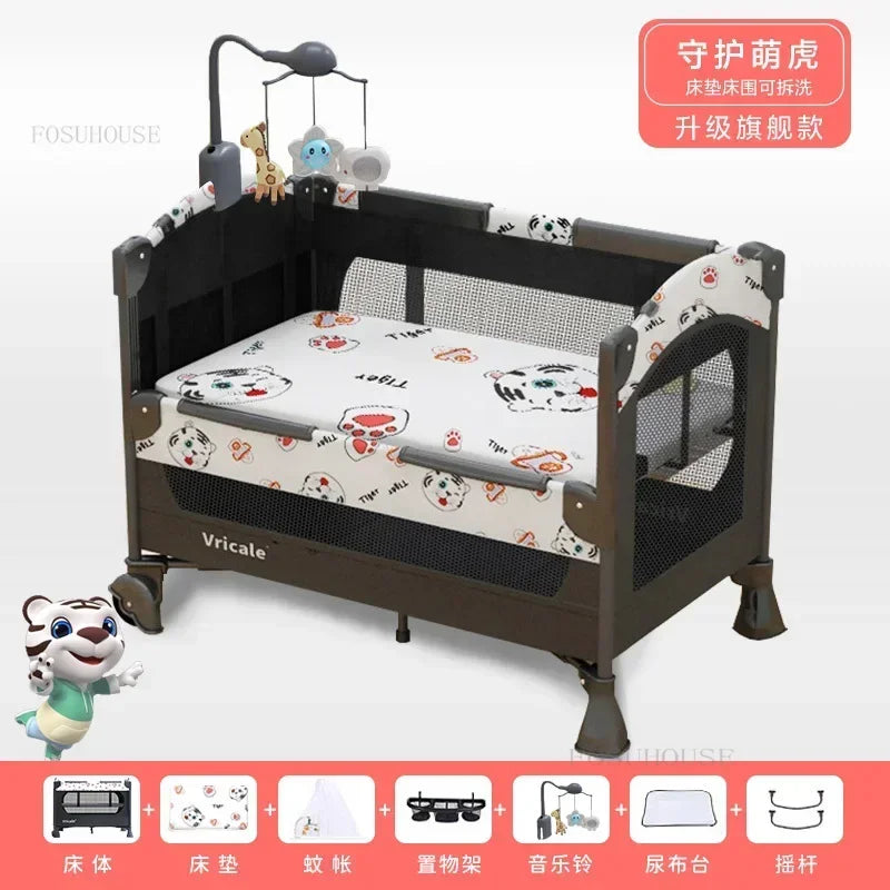 Foldable Baby Cradle Bed Multi-functional Children's Beds Portable